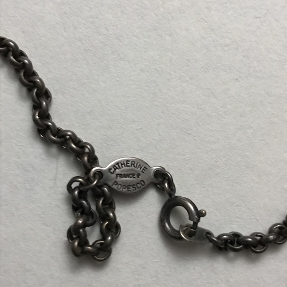 Catherine Popesco Large Stone Crystal Flower Necklace - Picture 7 of 8